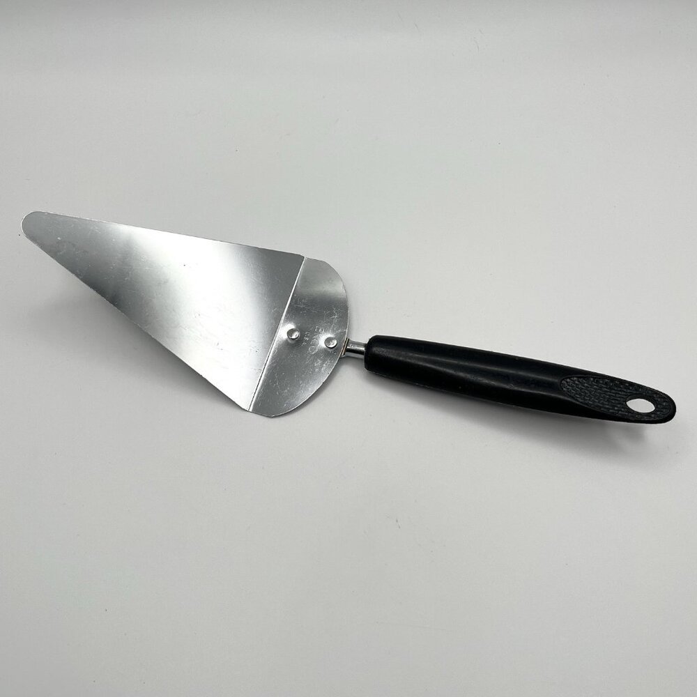 Vintage EKCO USA Pie Cake Server Black Handle Stainless Steel Kitchen Utensil